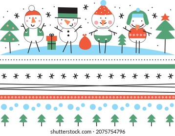 Snowmen, gang a group of friends