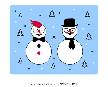 snowmen - hipsters