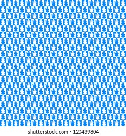 Snowmen on blue white background - illustration