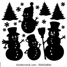 17,109 Snowman silhouette Stock Vectors, Images & Vector Art | Shutterstock