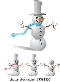 Snowmen - a variety of snowmen