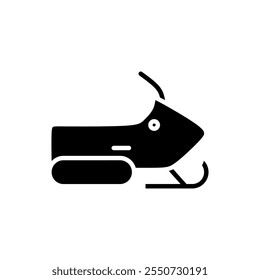 Snowmobile black fill icon, from winter theme icons collection. Editable graphic resources for many purposes.