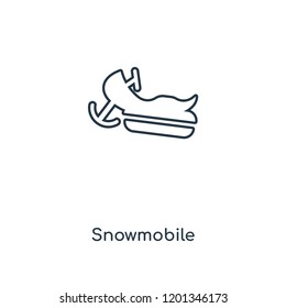 Snowmobile concept line icon. Linear Snowmobile concept outline symbol design. This simple element illustration can be used for web and mobile UI/UX.