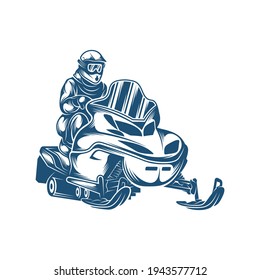 Snowmobile design vector illustration, Creative Snowmobile logo design concept template, symbols icons