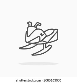 Snowmobile icon. Editable Stroke and pixel perfect. Outline style. Vector illustration. Enjoy this icon for your project.