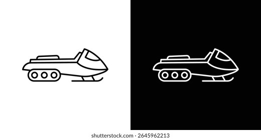 Snowmobile icon Flat style logo vector. perfect for UI designs