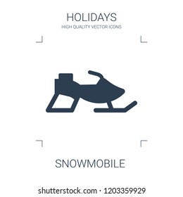 snowmobile icon. high quality filled snowmobile icon on white background. from holidays collection flat trendy vector snowmobile symbol. use for web and mobile