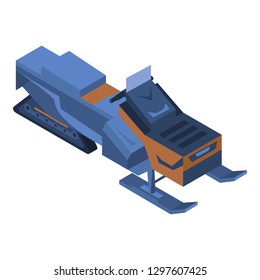 Snowmobile icon. Isometric of snowmobile vector icon for web design isolated on white background