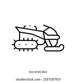 snowmobile icon. Linear style sign isolated on white background. Vector illustration