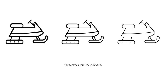 Sinal de estilo linear de ícone móvel de neve para conceito móvel e web design.