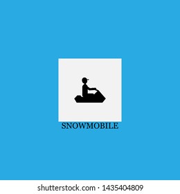 snowmobile icon sign signifier vector