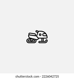 Snowmobile icon sign vector,Symbol, logo illustration for web and mobile