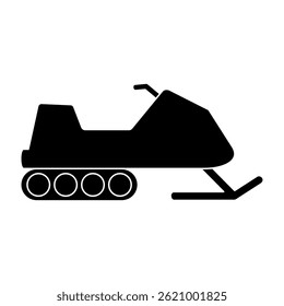 snowmobile icon, simple flat style, illustration, logo sign symbol pictogram template, for ui or ux isolated on white for mobile app, editable