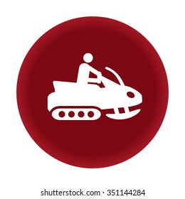 Snowmobile icon.  Vector illustration eps 10.