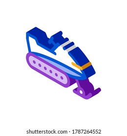 Snowmobile Icon Vector. Isometric Snowmobile sign. color isolated symbol illustration