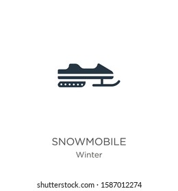 Snowmobile icon vector. Trendy flat snowmobile icon from winter collection isolated on white background. Vector illustration can be used for web and mobile graphic design, logo, eps10