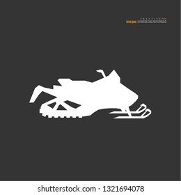 a snowmobile icon.Vector illustration.