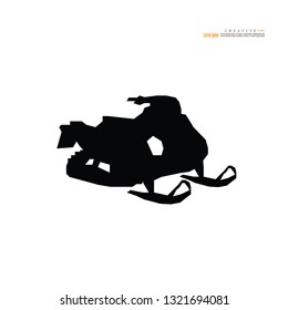 a snowmobile icon.Vector illustration.