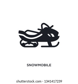 snowmobile isolated icon. simple element illustration from winter concept icons. snowmobile editable logo sign symbol design on white background. can be use for web and mobile