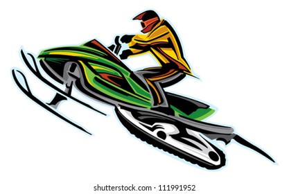 Snowmobile jumping
