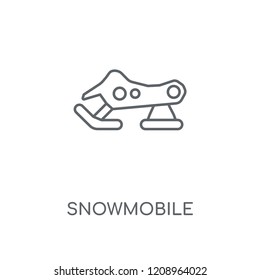 Snowmobile linear icon. Snowmobile concept stroke symbol design. Thin graphic elements vector illustration, outline pattern on a white background, eps 10.
