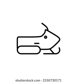 Snowmobile outline icon, from winter theme icons collection. Editable graphic resources for many purposes.