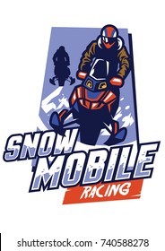 snowmobile racing badge design