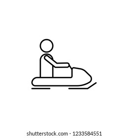snowmobile sign icon. Element of navigation sign icon. Thin line icon for website design and development, app development. Premium icon