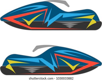 Snowmobile, Snow Machine, Motorcycle, Bike, Scooter Graphics, Stripe : Vinyl Ready Vector Illustration