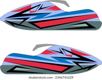 Snowmobile, Snow Machine, Motorcycle, Bike, Scooter Graphics, Stripe : Vinyl Ready Vector Illustration