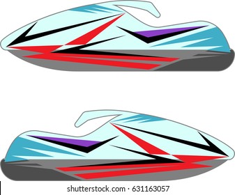 Snowmobile, Snow Machine, Motorcycle, Bike, Scooter Graphics, Stripe : Vinyl Ready Vector Illustration