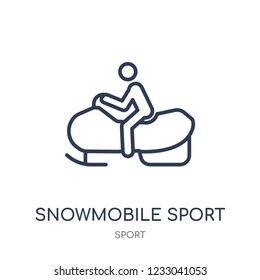 Snowmobile sport icon. Snowmobile sport linear symbol design from sport collection. Simple outline element vector illustration on white background