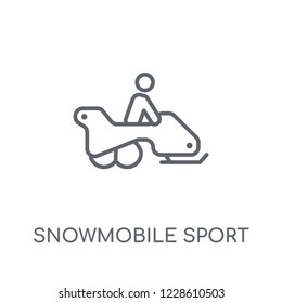 Snowmobile sport linear icon. Modern outline Snowmobile sport logo concept on white background from Sport collection. Suitable for use on web apps, mobile apps and print media.