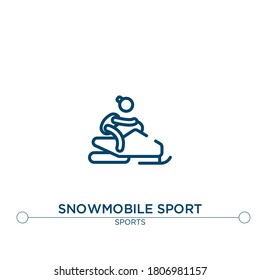 snowmobile sport outline vector icon. simple element illustration. snowmobile sport outline icon from sport concept. can be used for web and mobile
