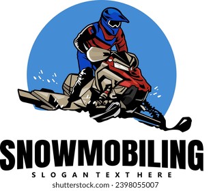 snowmobile trails logo design vector	