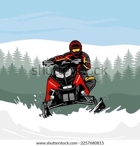 snowmobile trails logo design vector