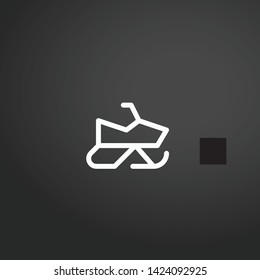 Snowmobile vector icon. Snowmobile concept stroke symbol design. Thin graphic elements vector illustration, outline pattern for your web site design, logo, UI. EPS 10.