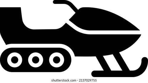 Snowmobile Vector Icon Design Illustration