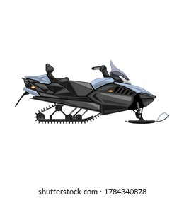 Snowmobile Vektorsymbol.Cartoon Vektorsymbol einzeln auf weißem Hintergrund Schneemobil.
