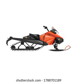 Snowmobile vector icon.Cartoon vector icon isolated on white background snowmobile.