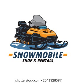 Snowmobile vector illustration, perfect for rental and shop logo also t shirt design