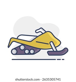 Snowmobile vector isolated icon. Graph symbol for travel and tourism web site and apps design, logo, app, UI