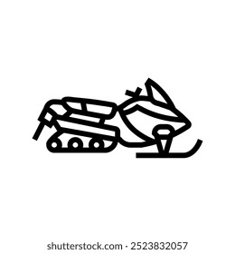 snowmobiling winter line icon vector. snowmobiling winter sign. isolated contour symbol black illustration
