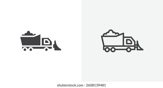 Snowplow icon collection. vector illustration set