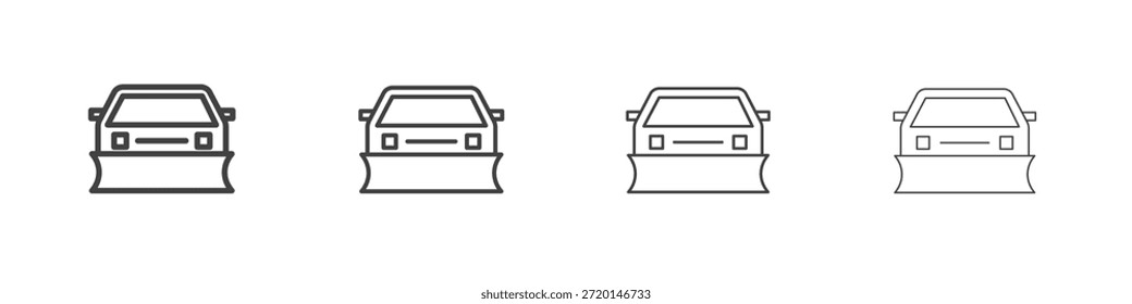 Schneepflug Icon Konzept Lineares Piktogramm. Einfache Elementgrafik.