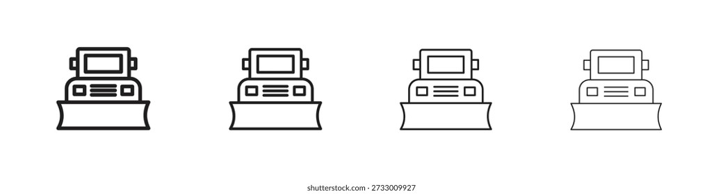 Plantilla de diseño de icono de quitanieves para Web y elemento de interfaz de usuario móvil