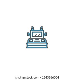 Snowplow icon design. Transportation icon vector illustration