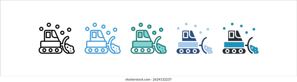 Ícone De Snowplow Em Um Vetor De Estilo Diferente