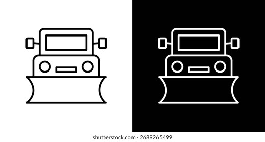 ícone Snowplow Pacote de vetor de traçado editável, adequado para designs de web.