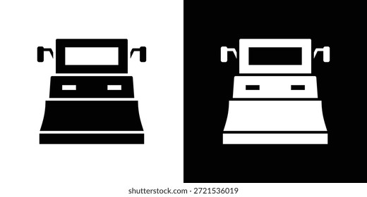 Snowplow icon silhouette vector flat illustration design pack.